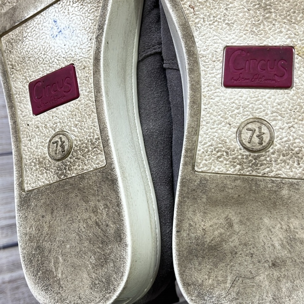 Circus by Sam Edelman Scotlyn Gray Suede Platform Slip On Shoes Size 7.5 - Picture 8 of 9